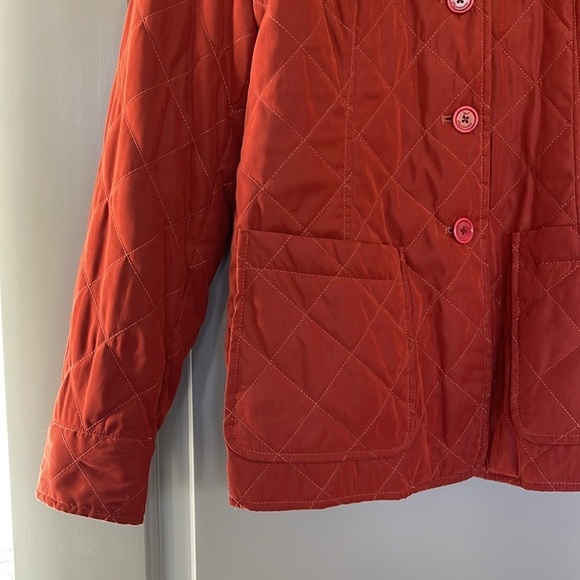 Faconnable Quilted Jacket Rust Red Size Medium - Picture 2 of 4
